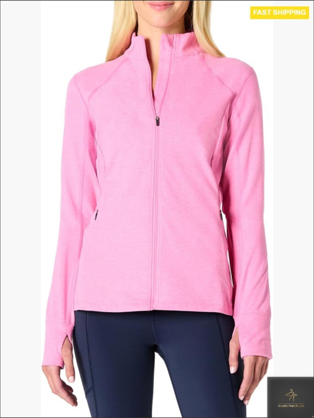Women's Athletic Soft Performance Lightweight Zip Up Workout Running Jacket